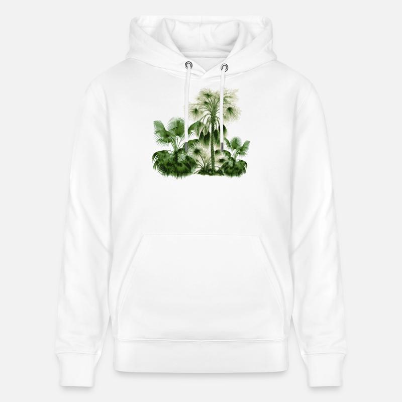 palmier - Sweat à capuche bio CRUISER Stanley/Stella Unisexe - blanc