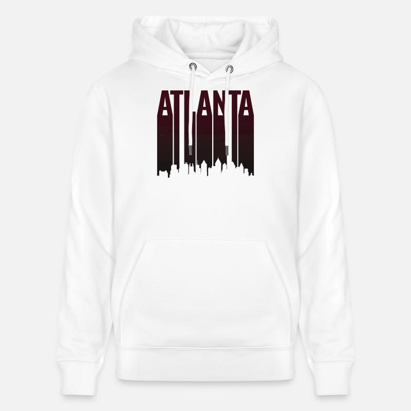 Silhouette verticale de la Skyline d’Atlanta - Sweat à capuche bio CRUISER Stanley/Stella Unisexe - blanc