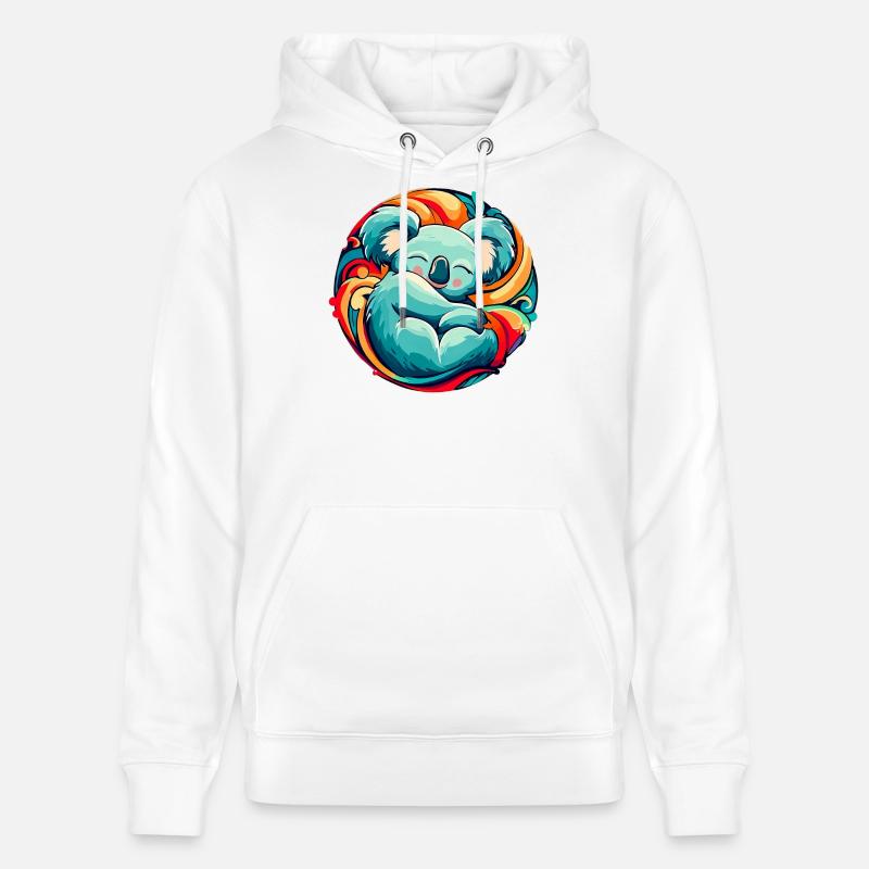 Koala dort - Sweat à capuche bio CRUISER Stanley/Stella Unisexe - blanc