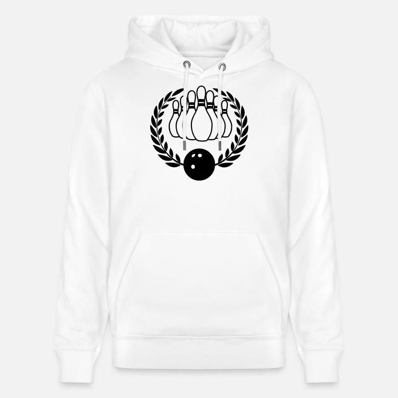 Couronne de laurier bowling - Sweat à capuche bio CRUISER Stanley/Stella Unisexe - blanc