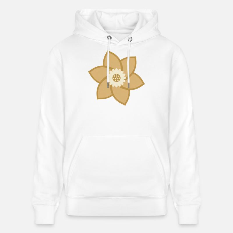 Fleur d’or et crème - Sweat à capuche bio CRUISER Stanley/Stella Unisexe - blanc