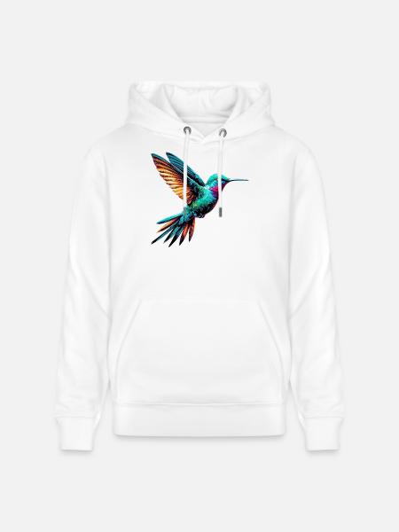 Hummingbird - Stanley/Stella CRUISER Unisex Organic Hoodie - white