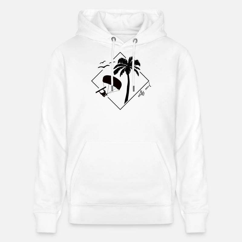 Vibrations de cerf-volant - Sweat à capuche bio CRUISER Stanley/Stella Unisexe - blanc