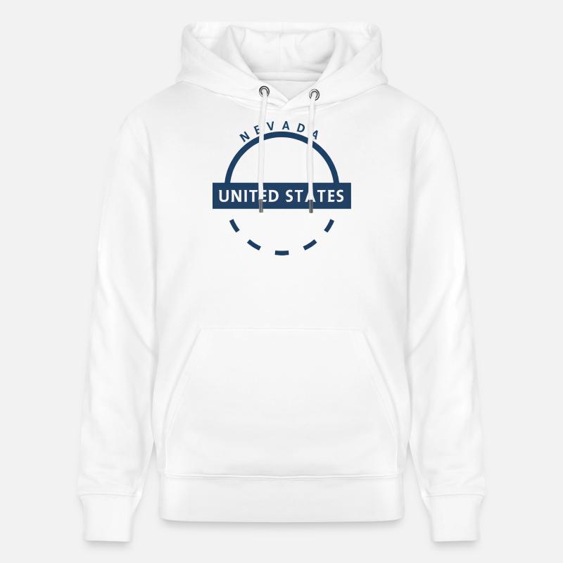 Insigne circulaire de l’État du Nevada - Sweat à capuche bio CRUISER Stanley/Stella Unisexe - blanc