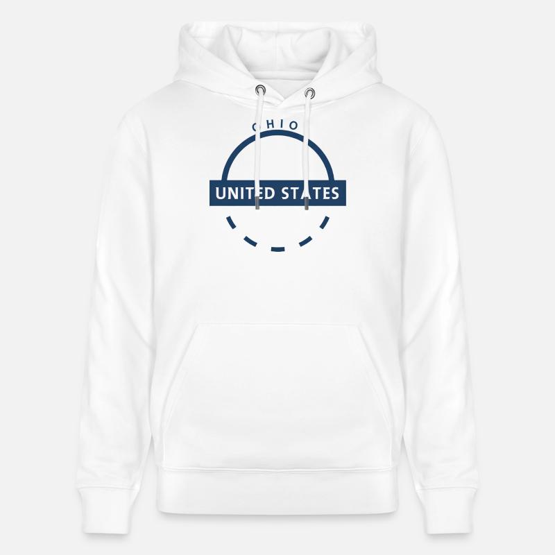 Emblème de l'Ohio aux États-Unis - Sweat à capuche bio CRUISER Stanley/Stella Unisexe - blanc