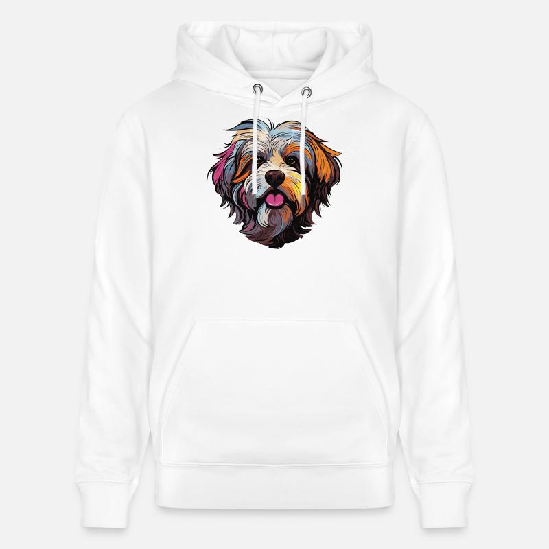 Bande dessinée de chien - Sweat à capuche bio CRUISER Stanley/Stella Unisexe - blanc