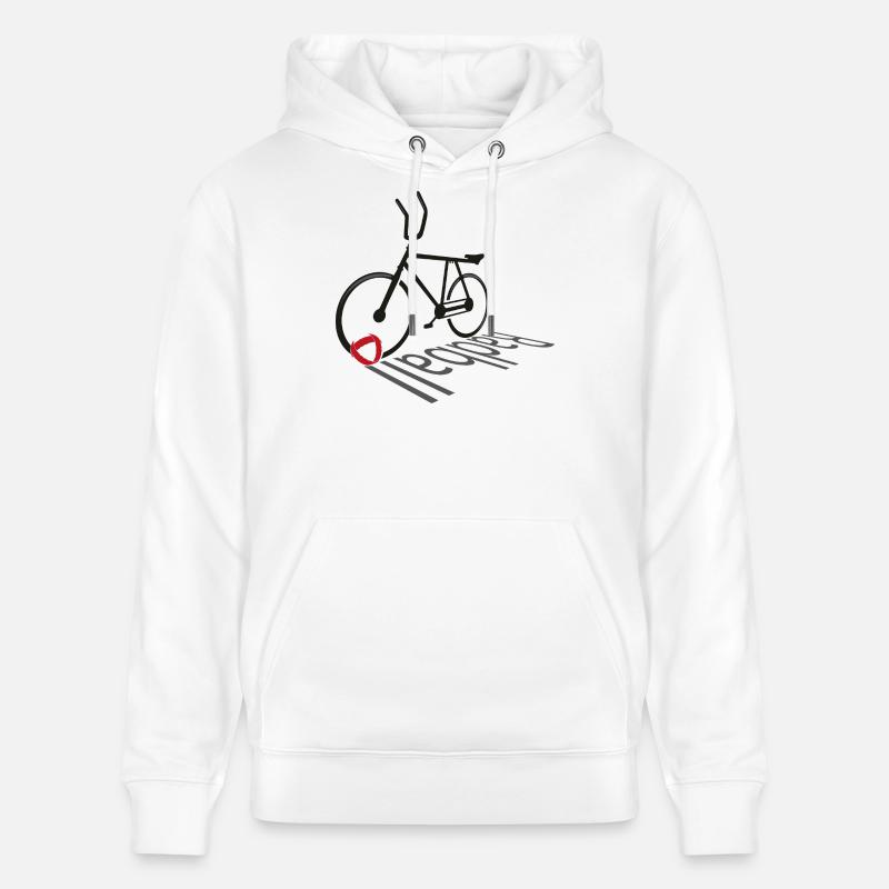 Cyclisme, Cyclball, Cyclisme en salle, Évolution - Sweat à capuche bio CRUISER Stanley/Stella Unisexe - blanc