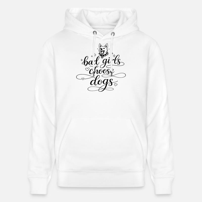 Les Bad Girls choisissent les chiens - Sweat à capuche bio CRUISER Stanley/Stella Unisexe - blanc