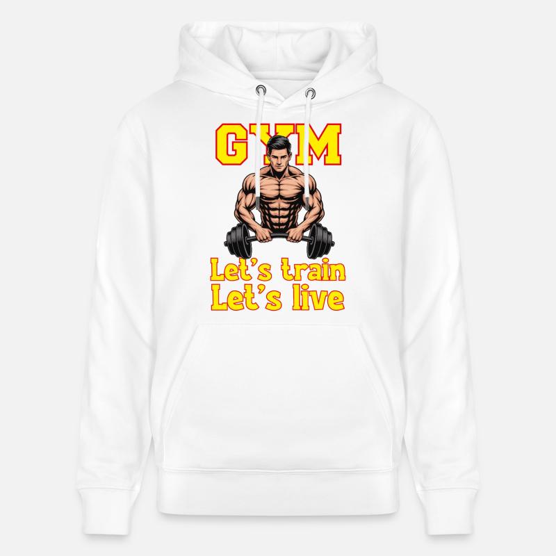 Lets_train - Stanley/Stella Unisex Bio-Hoodie CRUISER  - Weiß
