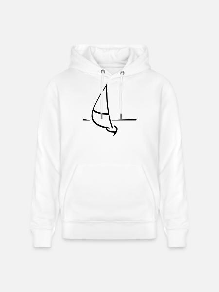 Sailboat - Stanley/Stella CRUISER Unisex Organic Hoodie - white