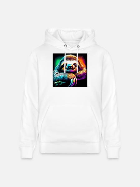 Faultier - Stanley/Stella Unisex Bio-Hoodie CRUISER  - Weiß
