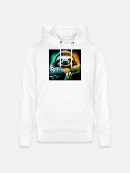 Faultier - Stanley/Stella Unisex Bio-Hoodie CRUISER - Weiß