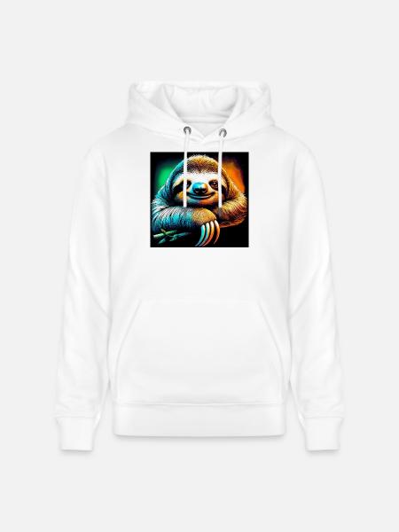 Faultier - Stanley/Stella Unisex Bio-Hoodie CRUISER - Weiß