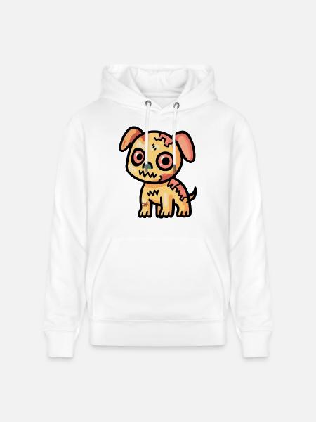 Dog Halloween Comic Zombie - Stanley/Stella CRUISER Unisex Organic Hoodie - white