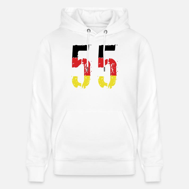 Maillot 55 Numéro Allemagne - Sweat à capuche bio CRUISER Stanley/Stella Unisexe - blanc
