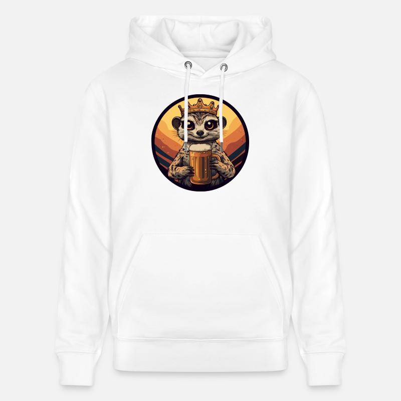 Erdmännchen Bier Comic - Stanley/Stella Unisex Bio-Hoodie CRUISER  - Weiß