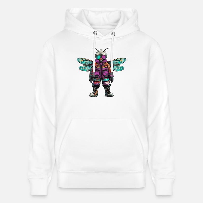 Libellule Mode Hiver - Sweat à capuche bio CRUISER Stanley/Stella Unisexe - blanc