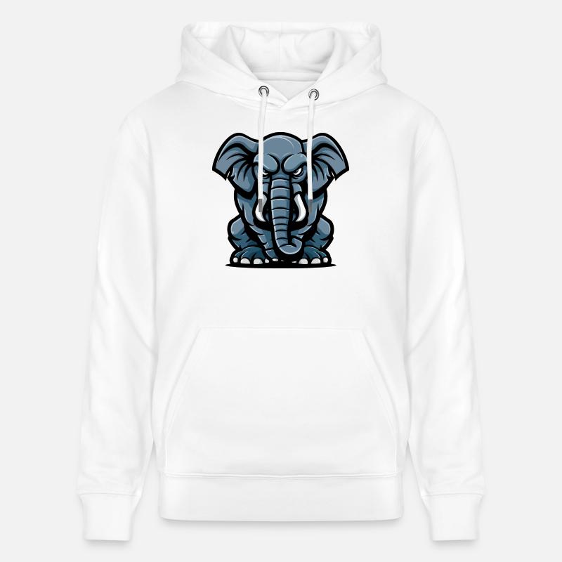 Bande dessinée éléphant - Sweat à capuche bio CRUISER Stanley/Stella Unisexe - blanc