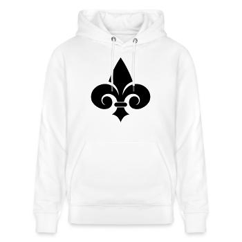 Fleur de Lys - Sweat à capuche bio CRUISER Stanley/Stella Unisexe - blanc - Devant - Alina (178cm) & Michal (187cm)