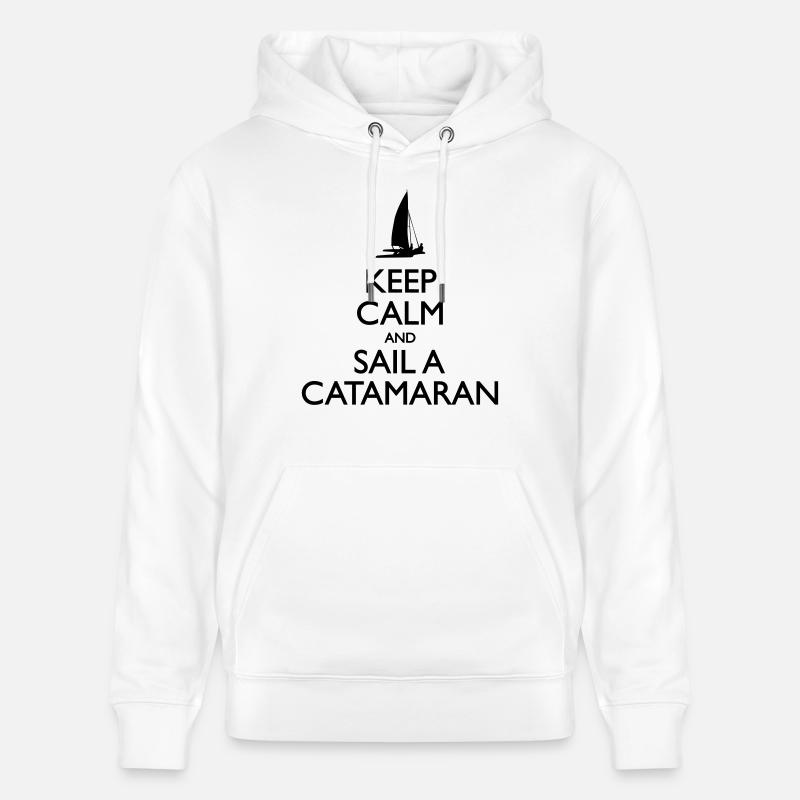 Sail a Catamaran - Sweat à capuche bio CRUISER Stanley/Stella Unisexe - blanc