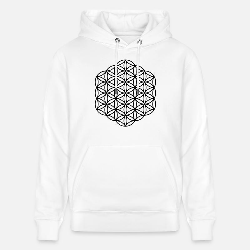 Fleur de la vie - Hexagon - Sweat à capuche bio CRUISER Stanley/Stella Unisexe - blanc