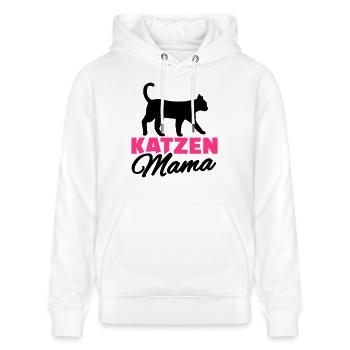 Katze - Stanley/Stella Unisex Bio-Hoodie CRUISER  - Weiß - Vorne - Alina (178cm) & Michal (187cm)