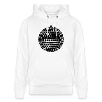 Disco - Stanley/Stella Unisex Bio-Hoodie CRUISER  - Weiß - Vorne - Alina (178cm) & Michal (187cm)