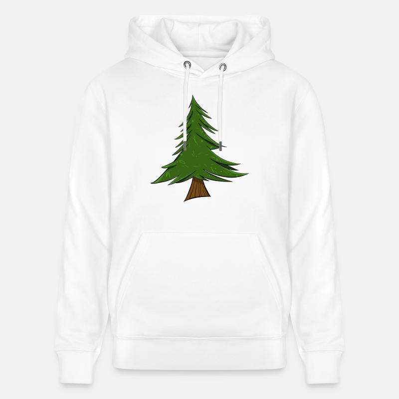 Sapin | Sapin de Noël | Pin - Sweat à capuche bio CRUISER Stanley/Stella Unisexe - blanc