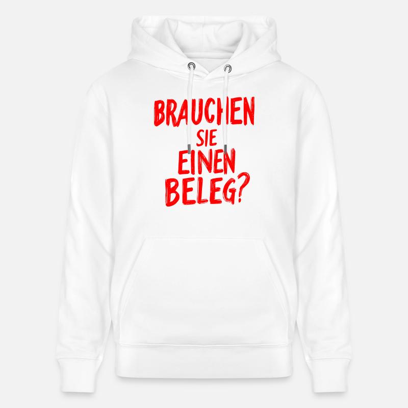 Avez-vous besoin d’un reçu ? -rouge - Sweat à capuche bio CRUISER Stanley/Stella Unisexe - blanc