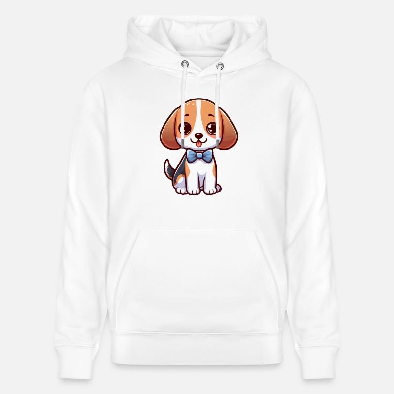 Mignon petit Beagle - Sweat à capuche bio CRUISER Stanley/Stella Unisexe - blanc
