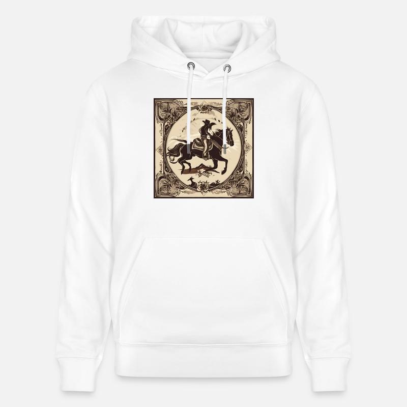 Cowboy Design 2 - Sweat à capuche bio CRUISER Stanley/Stella Unisexe - blanc