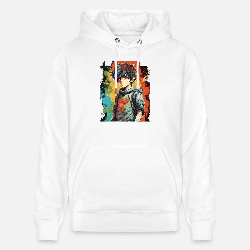 Garçon d’anime - Sweat à capuche bio CRUISER Stanley/Stella Unisexe - blanc