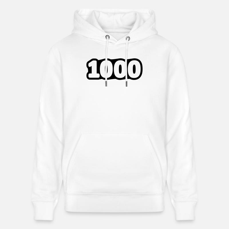 1000e / / Mille / / anniversaire / / anniversaire - Sweat à capuche bio CRUISER Stanley/Stella Unisexe - blanc