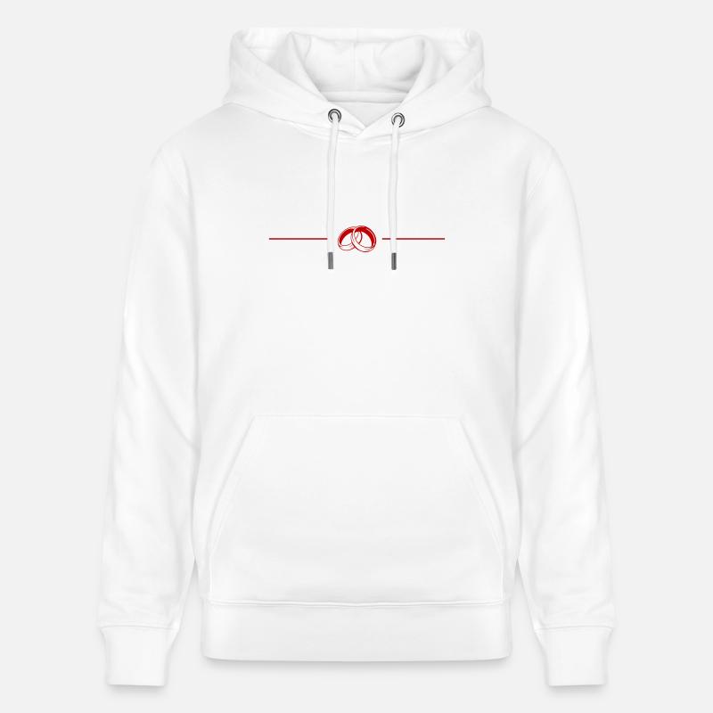 Symbole des alliances - Sweat à capuche bio CRUISER Stanley/Stella Unisexe - blanc