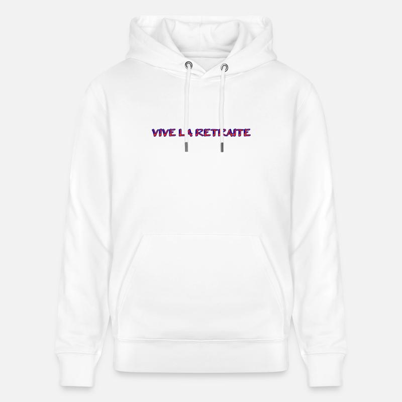 RETRAITE. RETRAITE. RETRAITEE. RETRAITE - Sweat à capuche bio CRUISER Stanley/Stella Unisexe - blanc