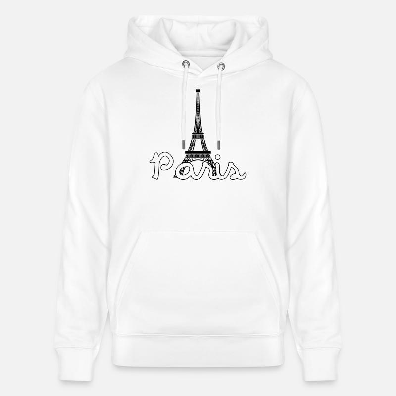 Paris - Sweat à capuche bio CRUISER Stanley/Stella Unisexe - blanc