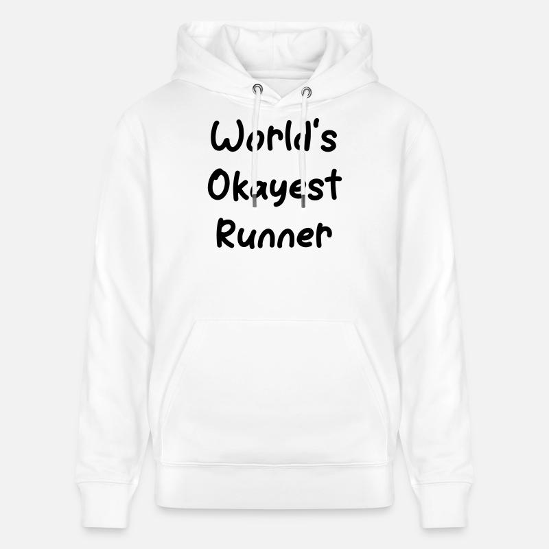 World’s okayest Runner - Sweat à capuche bio CRUISER Stanley/Stella Unisexe - blanc