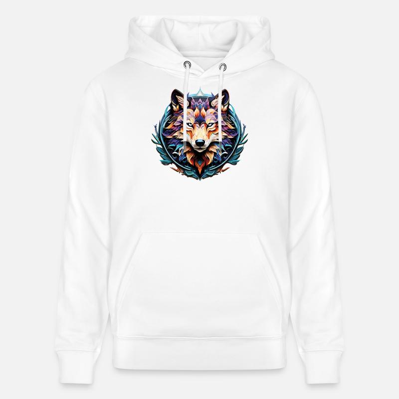 Wolf_02 - Sweat à capuche bio CRUISER Stanley/Stella Unisexe - blanc