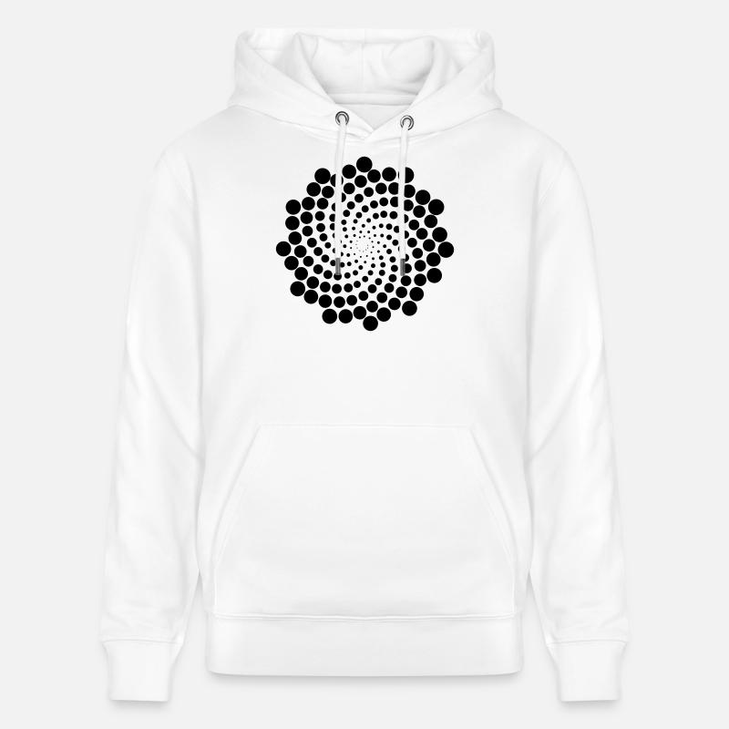 Spirale de point de tourbillon - Sweat à capuche bio CRUISER Stanley/Stella Unisexe - blanc