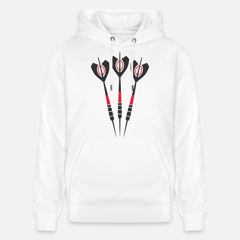 Dessin de fléchettes - Sweat à capuche bio CRUISER Stanley/Stella Unisexe - blanc