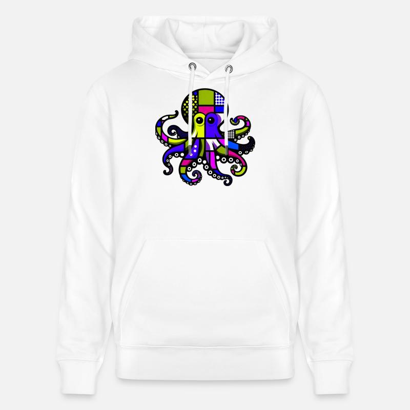 Pieuvre - Sweat à capuche bio CRUISER Stanley/Stella Unisexe - blanc