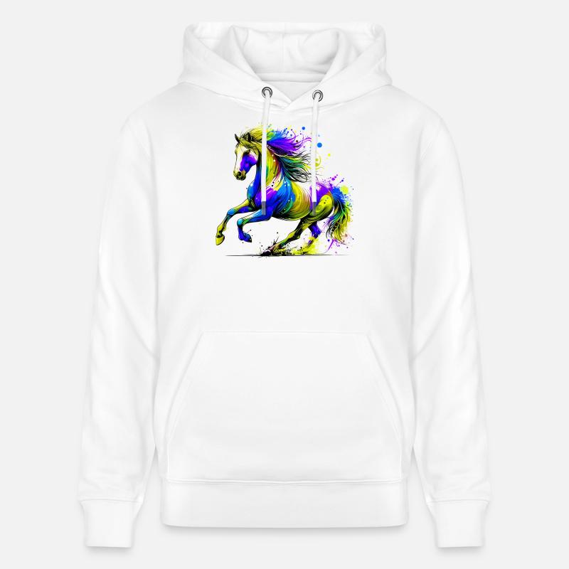 Cheval - Sweat à capuche bio CRUISER Stanley/Stella Unisexe - blanc
