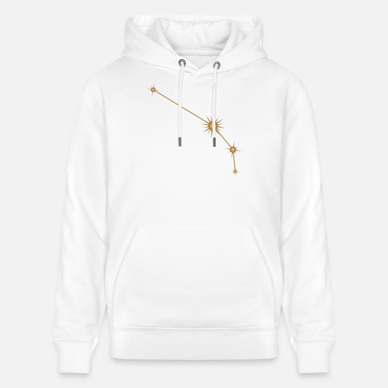 Stern Konstellation Widder Sternzeichen Sternzeichen Golden - Stanley/Stella Unisex Bio-Hoodie CRUISER - Weiß