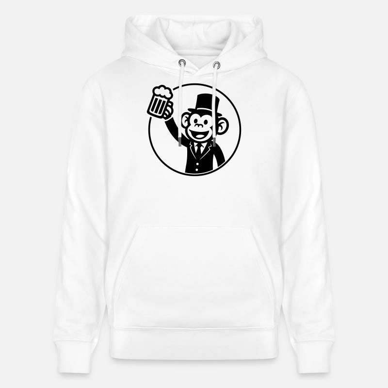 Monkey Groom Bachelor Bière - Sweat à capuche bio CRUISER Stanley/Stella Unisexe - blanc