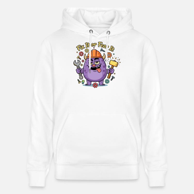 Réparez-le ou craignez-le Construire un monstre - Sweat à capuche bio CRUISER Stanley/Stella Unisexe - blanc