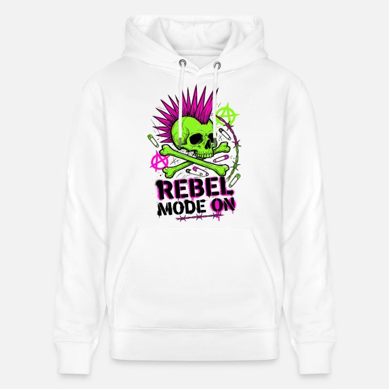 Mode Rebelle activé - Sweat à capuche bio CRUISER Stanley/Stella Unisexe - blanc