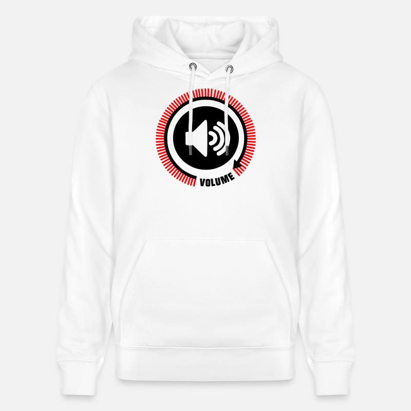 Lignes de volume des haut-parleurs - Sweat à capuche bio CRUISER Stanley/Stella Unisexe - blanc