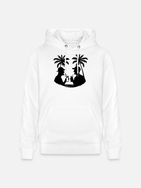 Silhouette des fêtes - Sweat à capuche bio CRUISER Stanley/Stella Unisexe - blanc