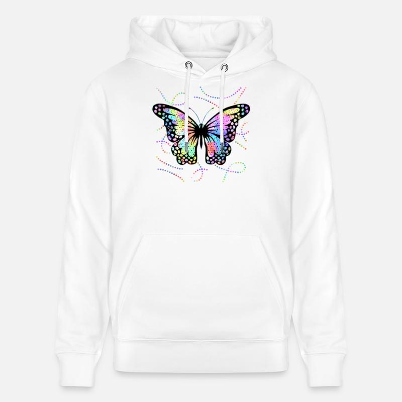 papillon - Sweat à capuche bio CRUISER Stanley/Stella Unisexe - blanc