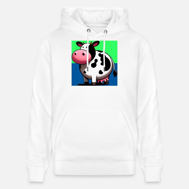 vache - Sweat à capuche bio CRUISER Stanley/Stella Unisexe - blanc